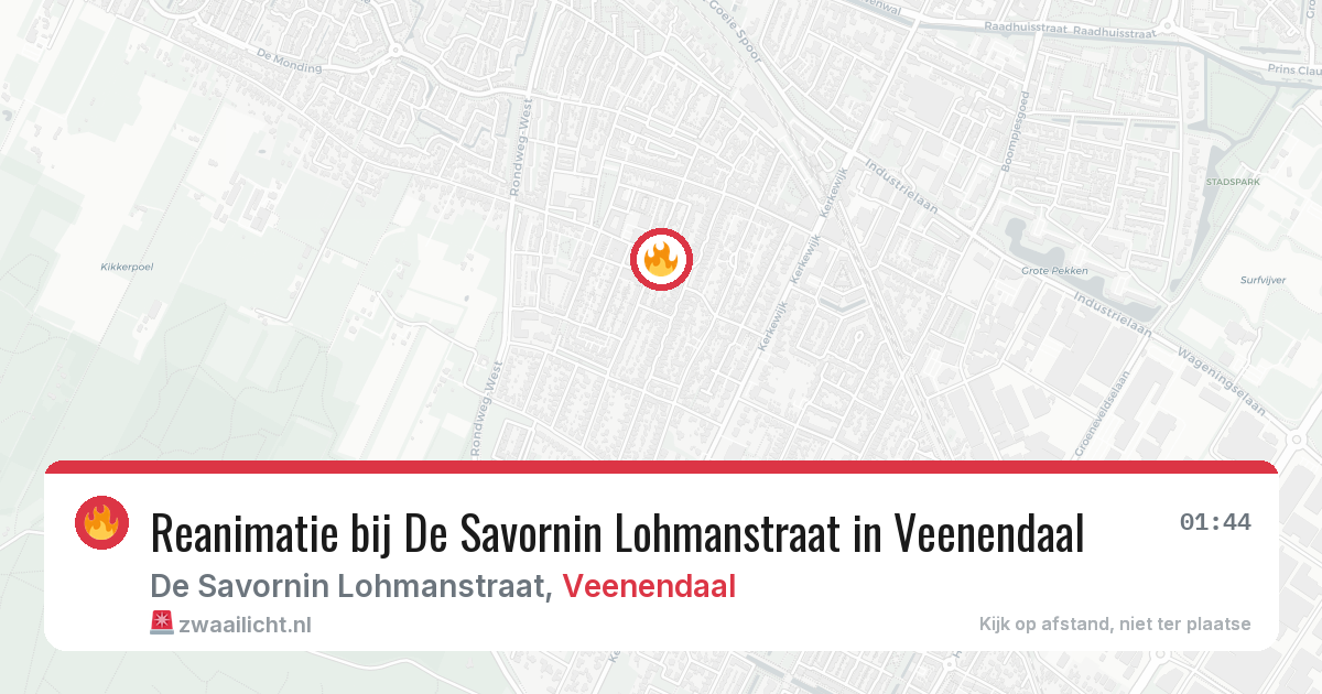 Reanimatie bij De Savornin Lohmanstraat in Veenendaal — 29 jan 2026