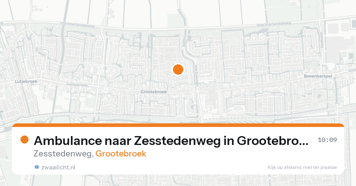 Ambulance naar Zesstedenweg in Grootebroek — 15 mei 2026