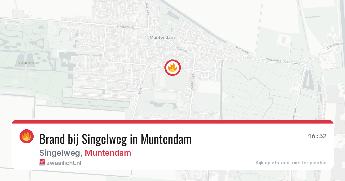 Brand bij Singelweg in Muntendam — 16 jul 2026