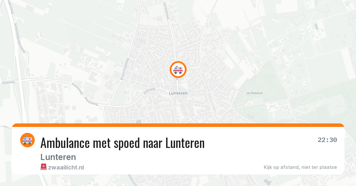 Ambulance met spoed naar Lunteren — 28 feb 2026 | 🚨 Zwaailicht.nl