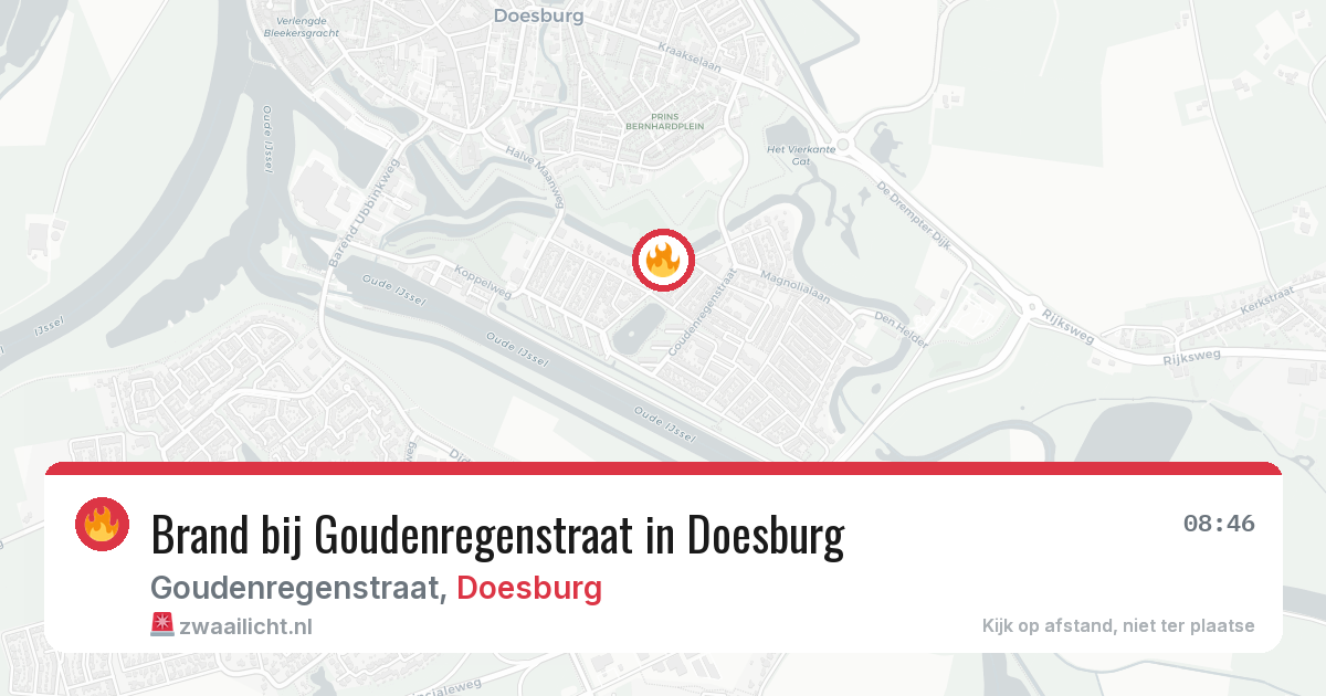 Brand bij Goudenregenstraat in Doesburg — 12 jun 2026