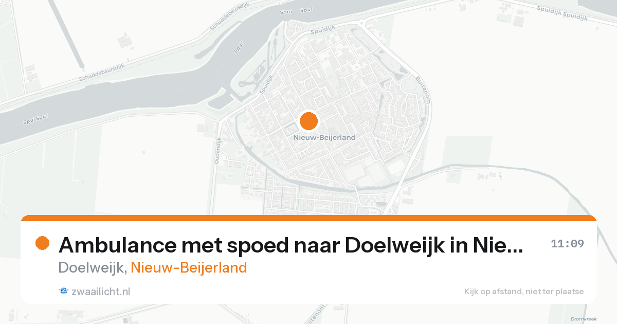 Ambulance met spoed naar Doelweijk in Nieuw-Beijerland — 19 aug 2026