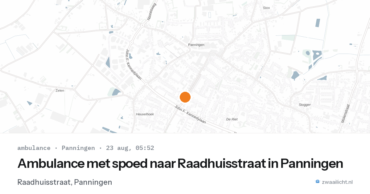 Ambulance met spoed naar Raadhuisstraat in Panningen — 23 aug 2026