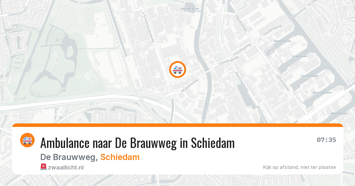 Ambulance naar De Brauwweg in Schiedam — 19 mei 2026