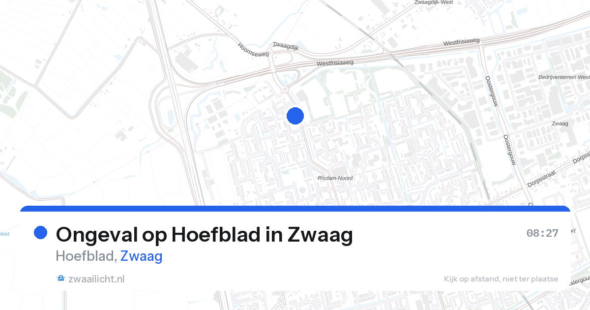 Ongeval op Hoefblad in Zwaag — 27 aug 2026
