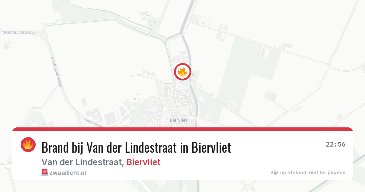 Brand bij Van der Lindestraat in Biervliet — 18 jun 2026