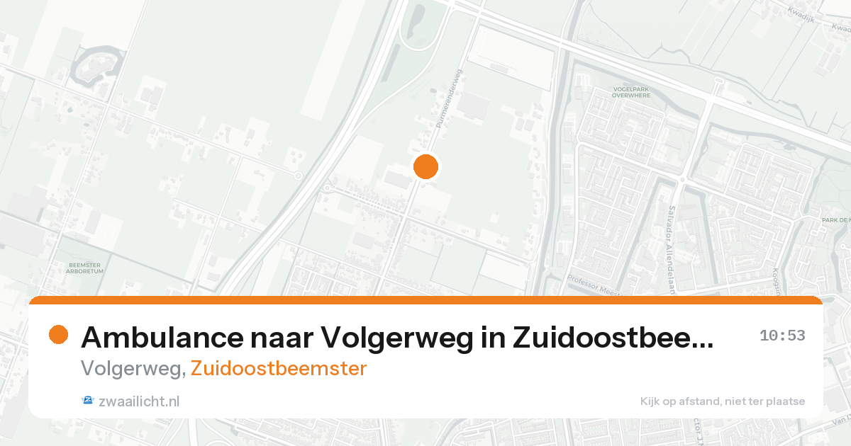Ambulance naar Volgerweg in Zuidoostbeemster — 28 mei 2026