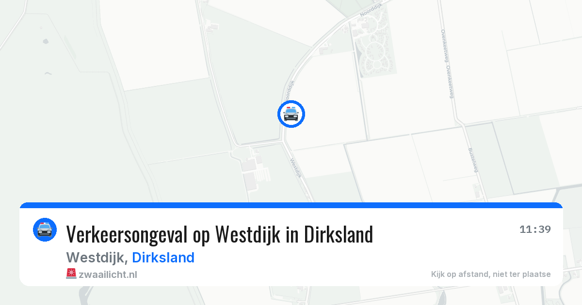 Verkeersongeval op Westdijk in Dirksland — 12 apr 2026