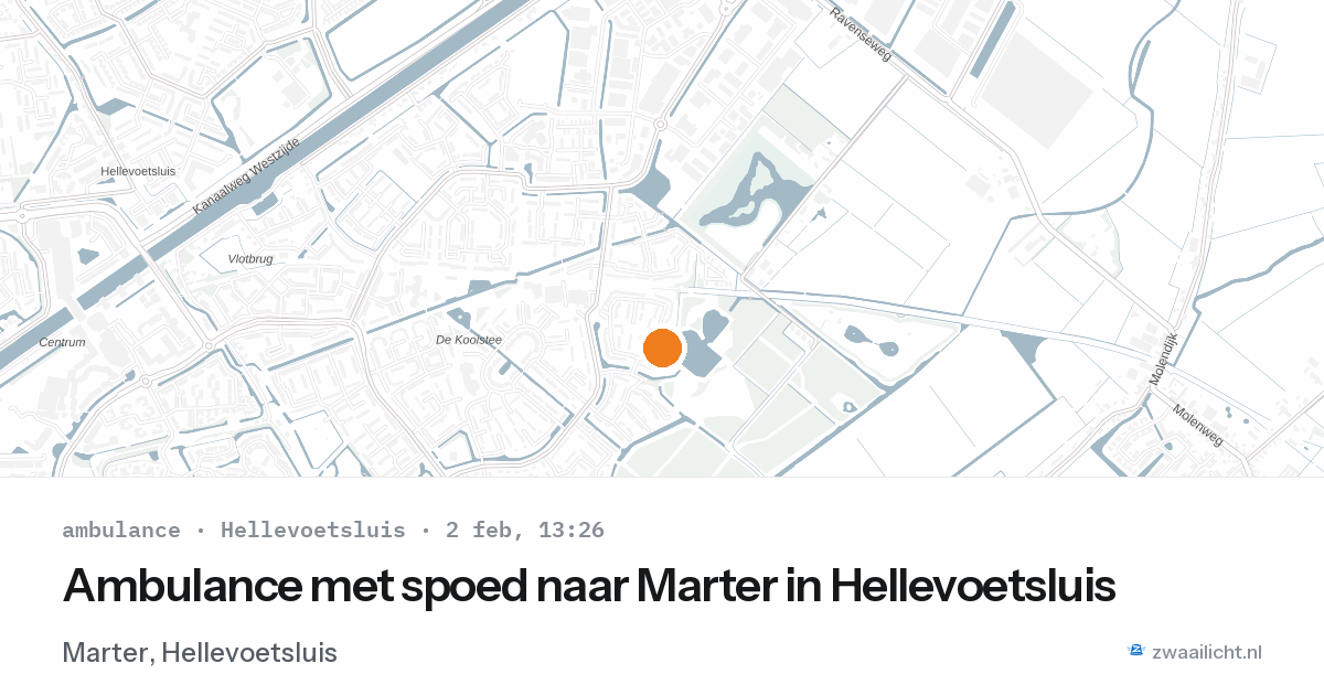Ambulance met spoed naar Marter in Hellevoetsluis — 2 feb 2026