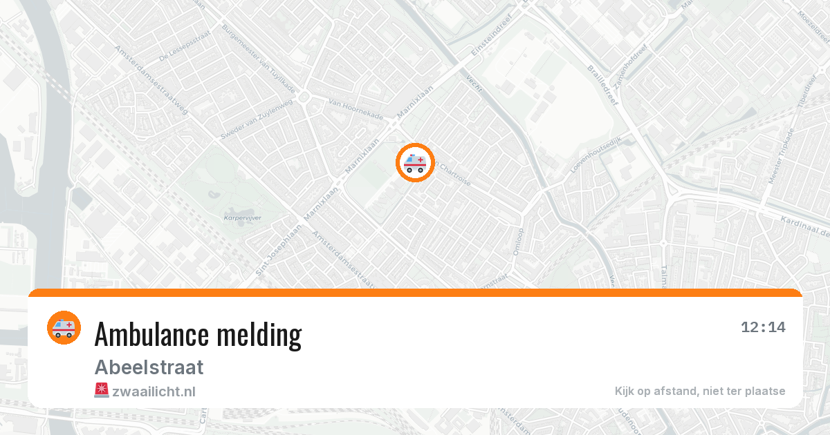 Ambulance melding — 10 mei 2026