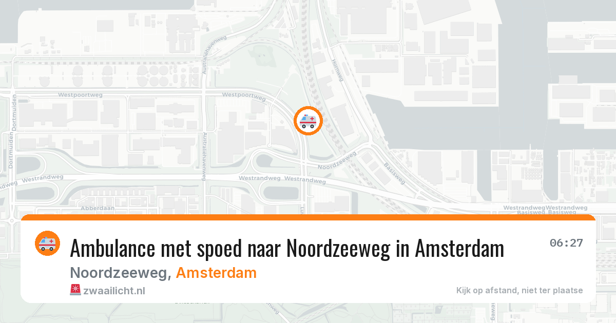 Ambulance met spoed naar Noordzeeweg in Amsterdam — 26 jul 2026