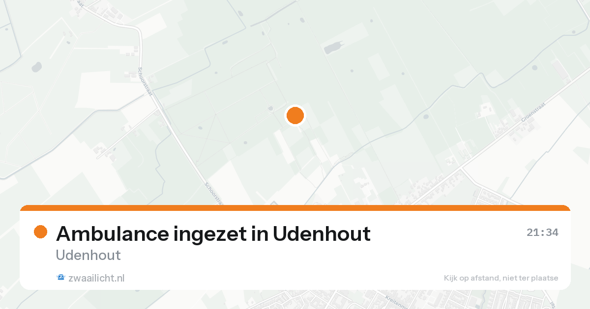 Ambulance ingezet in Udenhout — 12 aug 2026