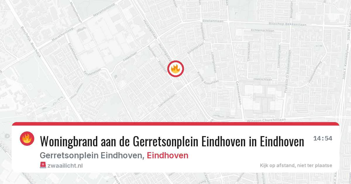 Woningbrand aan de Gerretsonplein Eindhoven in Eindhoven — 28 apr 2026