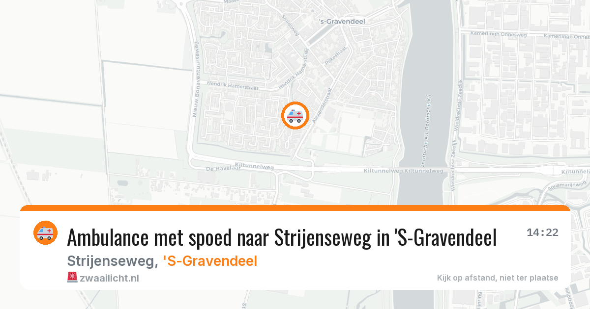 Ambulance met spoed naar Strijenseweg in 'S-Gravendeel — 7 mei 2026