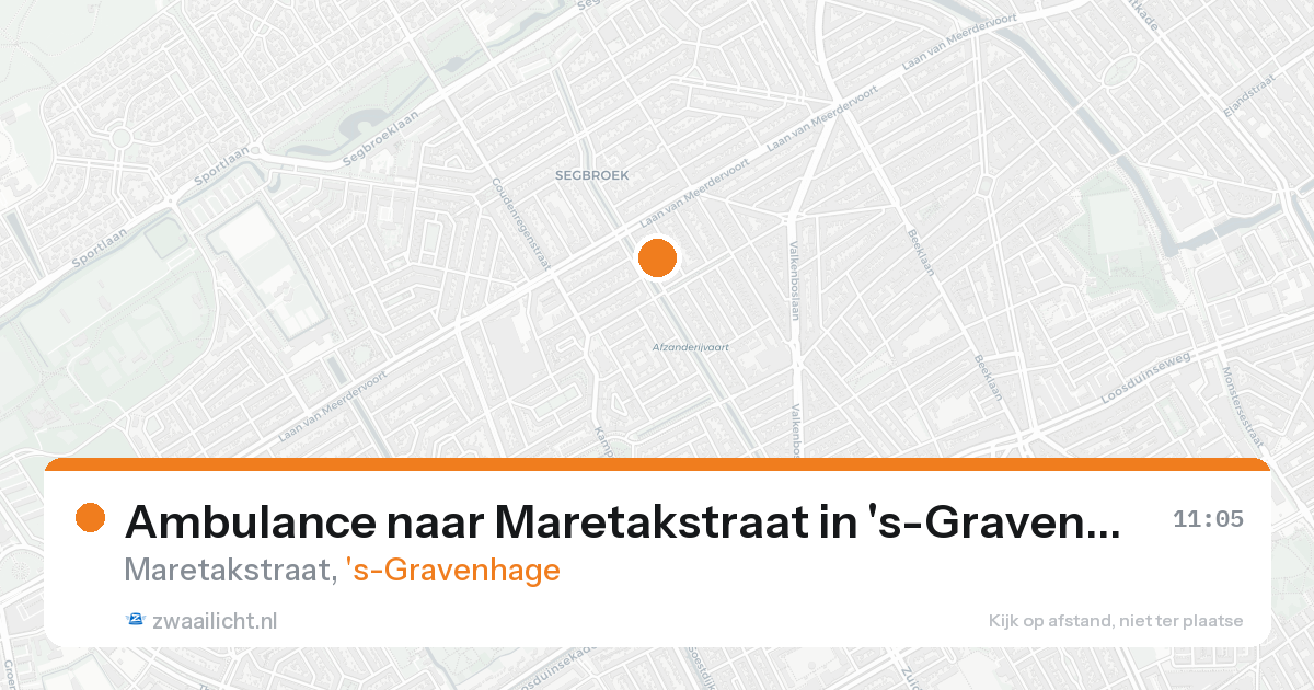 Ambulance naar Maretakstraat in 's-Gravenhage — 20 aug 2026