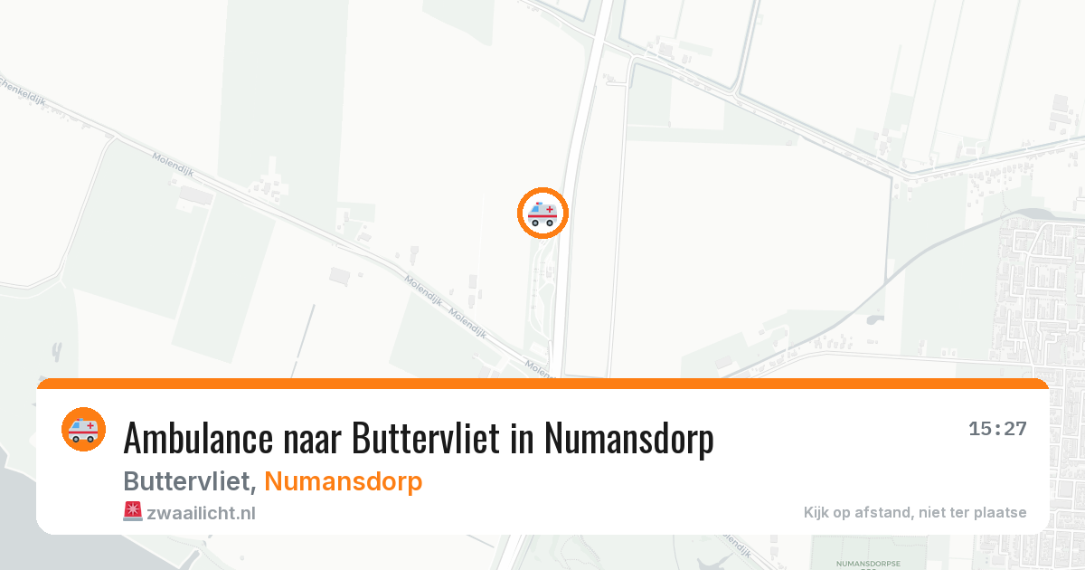 Ambulance naar Buttervliet in Numansdorp — 13 mei 2026