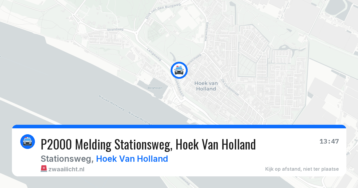 P2000 Melding Stationsweg, Hoek Van Holland — 14 mei 2026