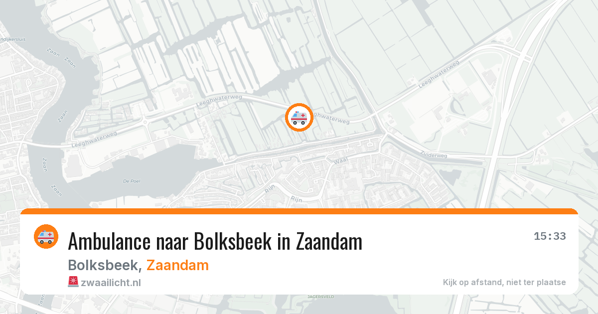 Ambulance naar Bolksbeek in Zaandam — 27 jul 2026