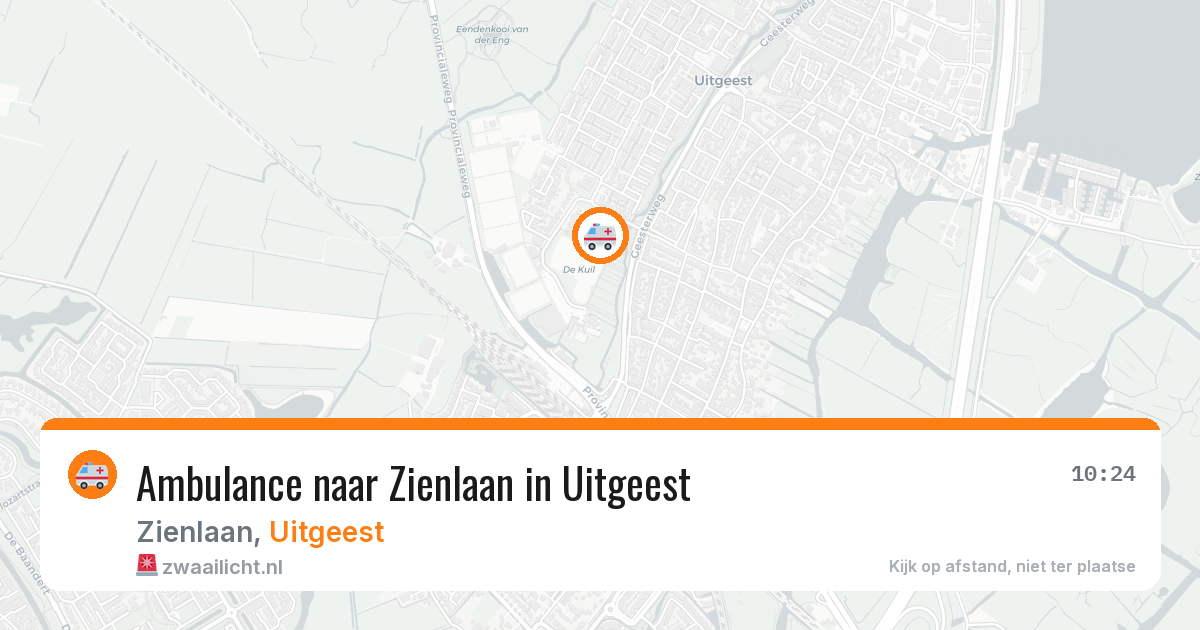 Ambulance naar Zienlaan in Uitgeest — 24 mei 2026