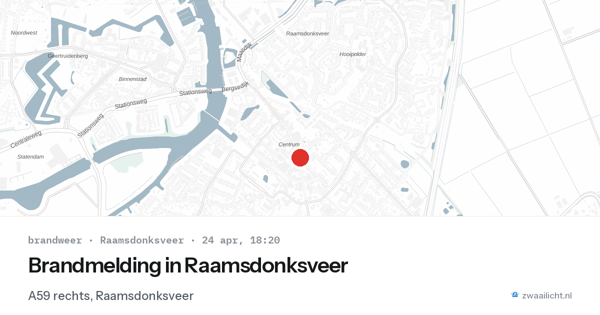 Brandmelding in Raamsdonksveer — 24 apr 2026
