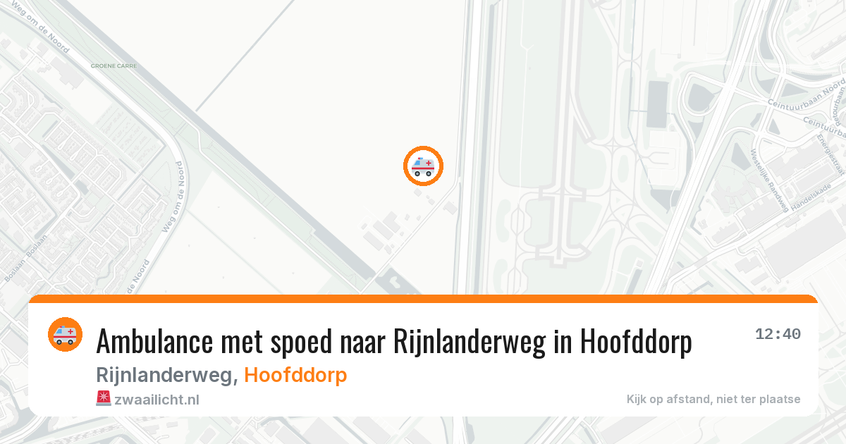 Ambulance met spoed naar Rijnlanderweg in Hoofddorp — 25 feb 2026