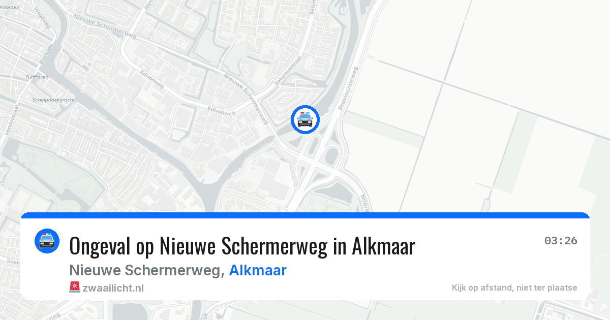 Ongeval op Nieuwe Schermerweg in Alkmaar — 23 mei 2026