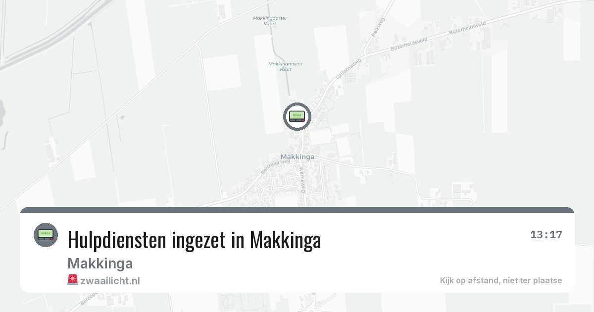 Hulpdiensten ingezet in Makkinga — 2 apr 2026 | 🚨 Zwaailicht.nl