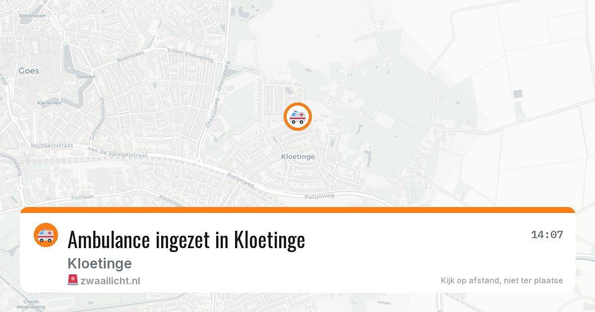 Ambulance ingezet in Kloetinge — 21 mei 2026