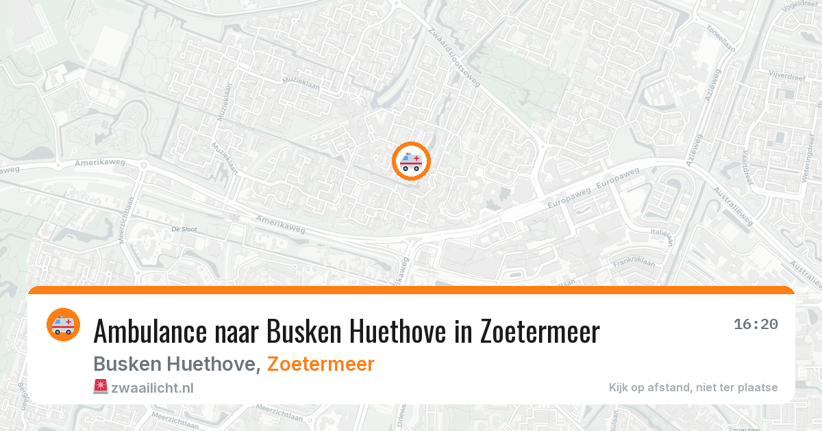 Ambulance naar Busken Huethove in Zoetermeer — 25 jul 2026