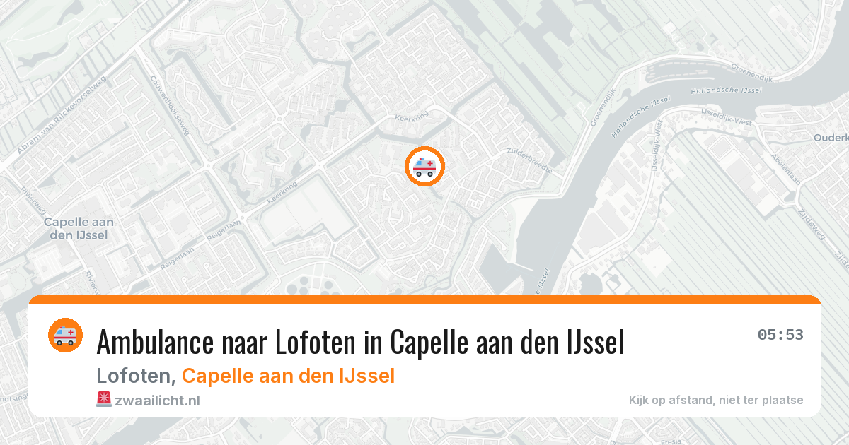 Ambulance naar Lofoten in Capelle aan den IJssel — 24 mei 2026