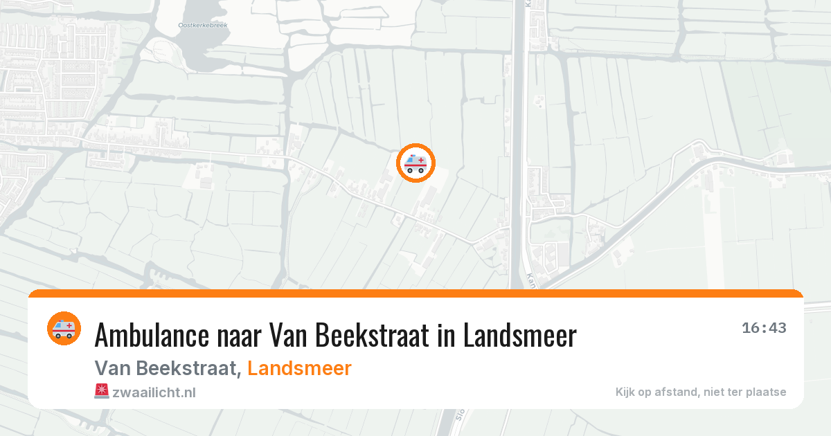 Ambulance naar Van Beekstraat in Landsmeer — 31 jul 2026