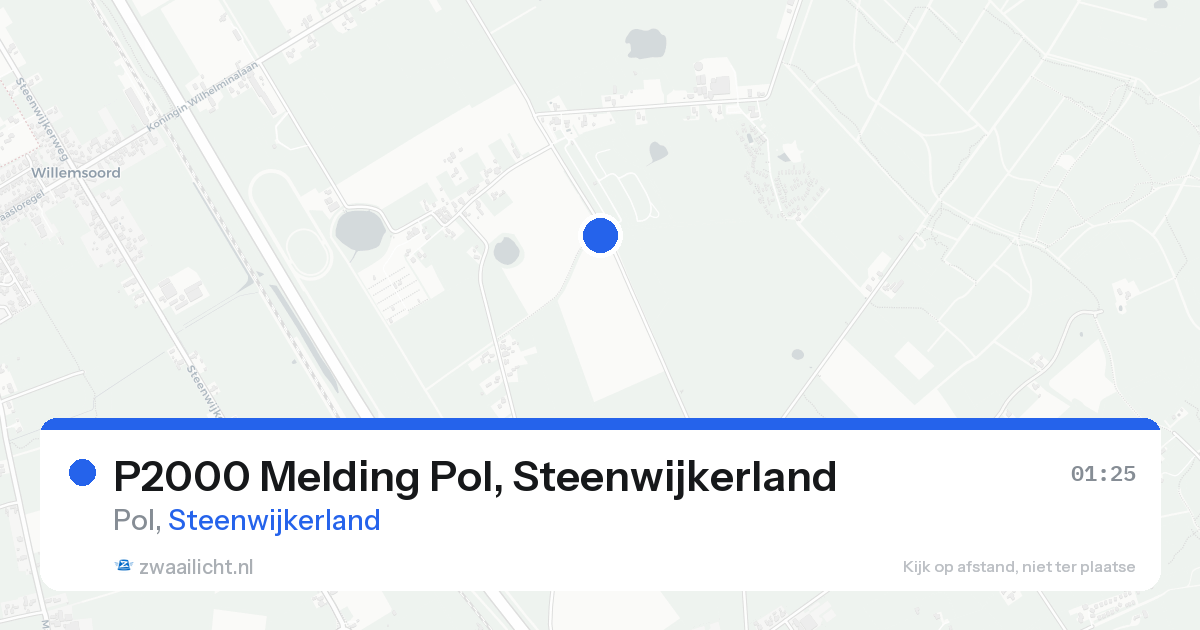 P2000 Melding Pol, Steenwijkerland — 13 aug 2026