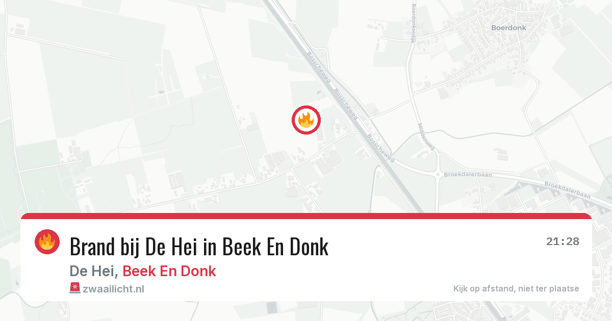 Brand bij De Hei in Beek En Donk — 24 jun 2026
