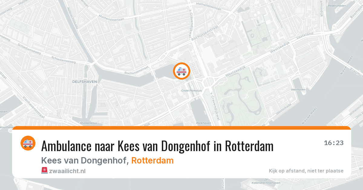 Ambulance naar Kees van Dongenhof in Rotterdam — 3 jul 2026