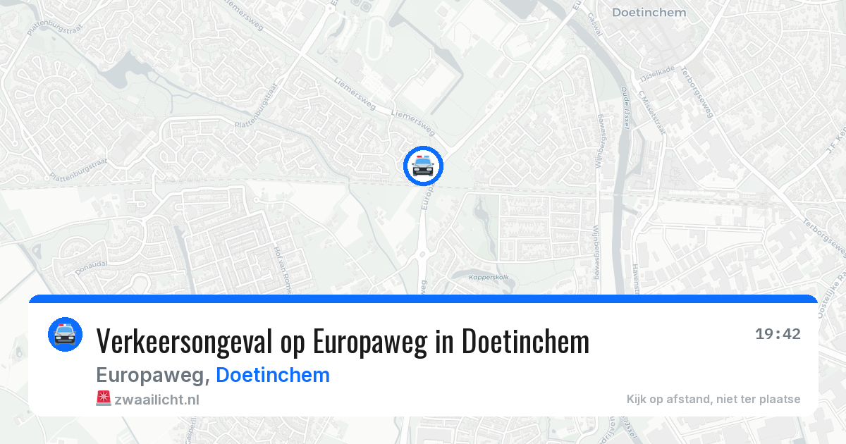 Verkeersongeval op Europaweg in Doetinchem — 19 jun 2026