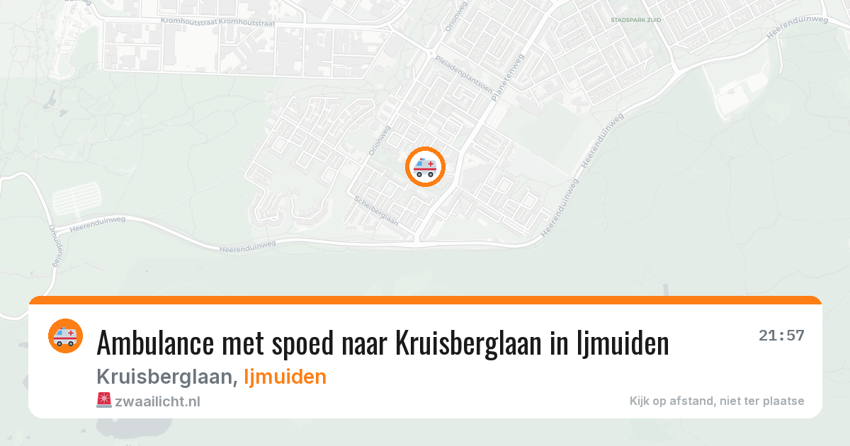 Ambulance met spoed naar Kruisberglaan in Ijmuiden — 19 mrt 2026