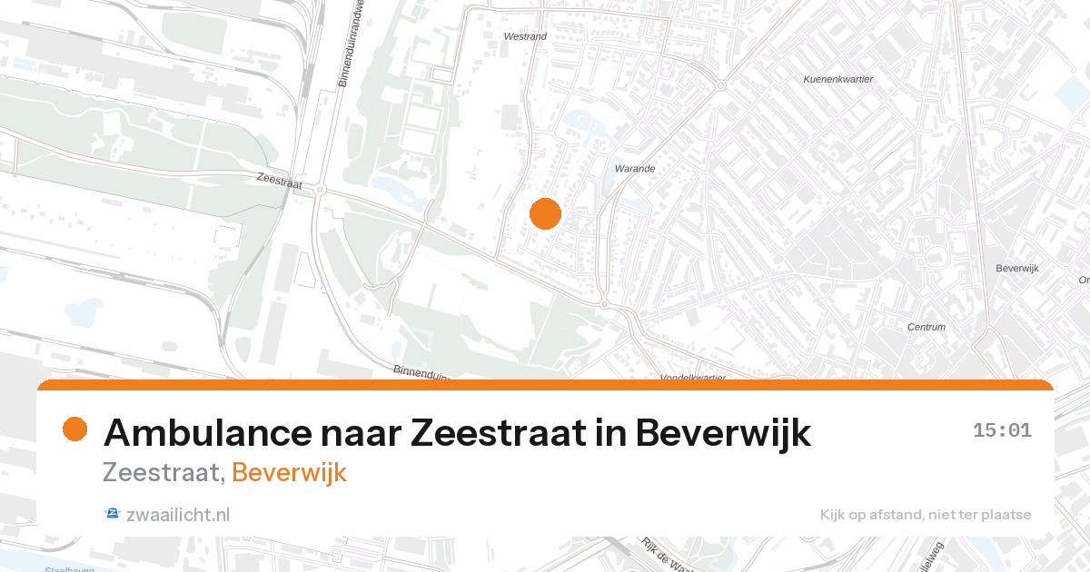 Ambulance naar Zeestraat in Beverwijk — 28 aug 2026