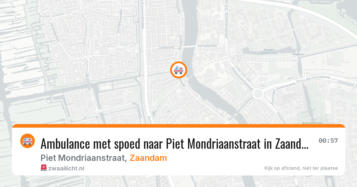 Ambulance met spoed naar Piet Mondriaanstraat in Zaandam — 24 jul 2026