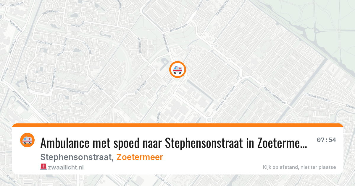 Ambulance met spoed naar Stephensonstraat in Zoetermeer — 31 mrt 2026