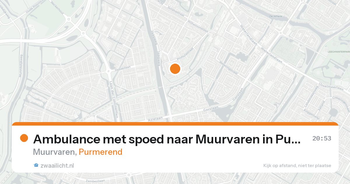 Ambulance met spoed naar Muurvaren in Purmerend — 2 jun 2026