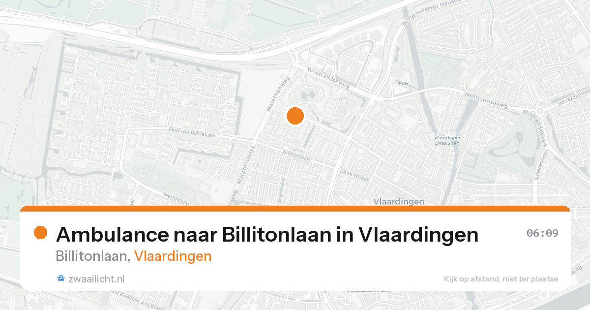 Ambulance naar Billitonlaan in Vlaardingen — 24 aug 2026