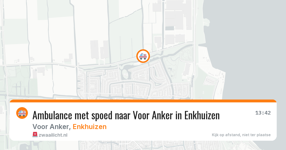 Ambulance met spoed naar Voor Anker in Enkhuizen — 4 mrt 2026