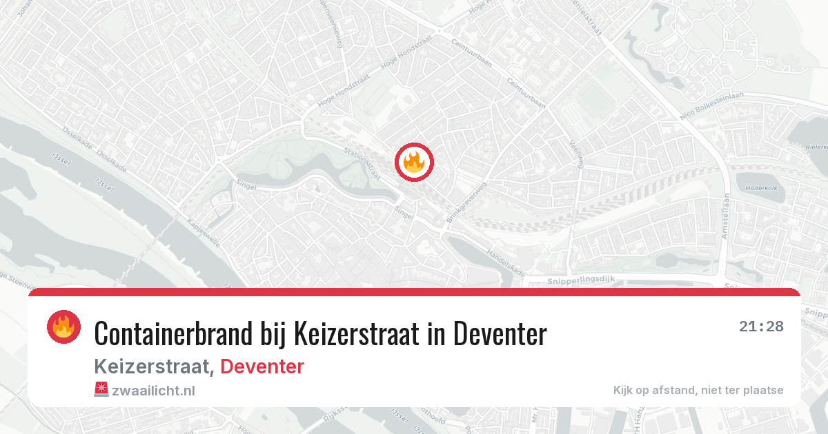 Containerbrand bij Keizerstraat in Deventer — 28 jul 2026