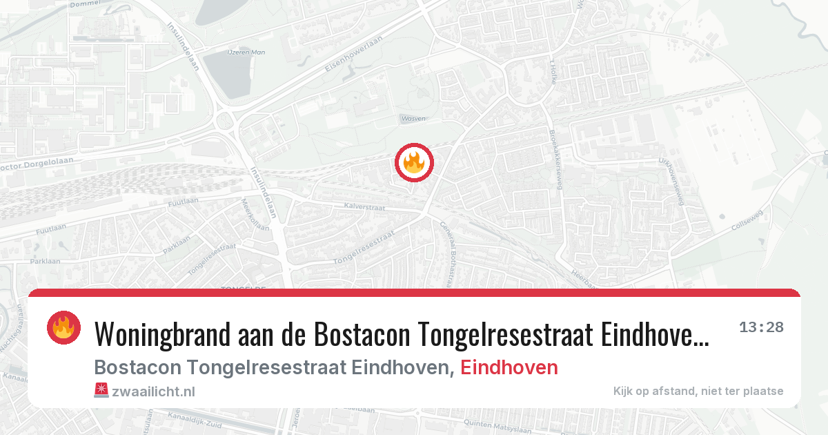 Woningbrand aan de Bostacon Tongelresestraat Eindhoven in Eindhoven — 29 jul 2026