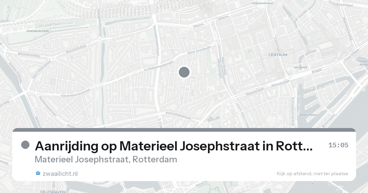 Aanrijding op Materieel Josephstraat in Rotterdam — 30 jan 2026