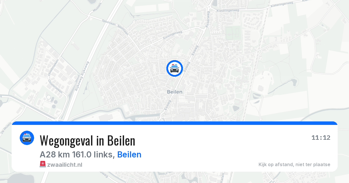 Wegongeval in Beilen — 26 jun 2026
