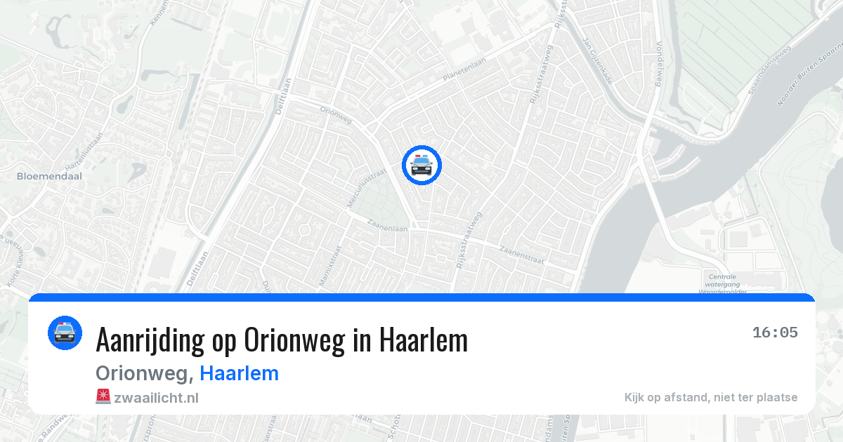Aanrijding op Orionweg in Haarlem — 2 aug 2026