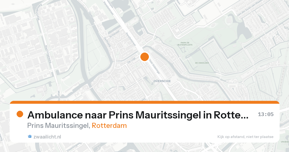 Ambulance naar Prins Mauritssingel in Rotterdam — 29 mei 2026