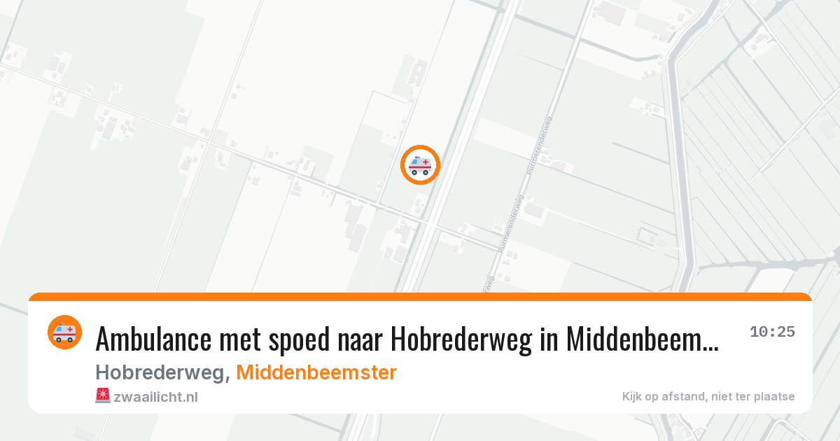 Ambulance met spoed naar Hobrederweg in Middenbeemster — 20 jun 2026