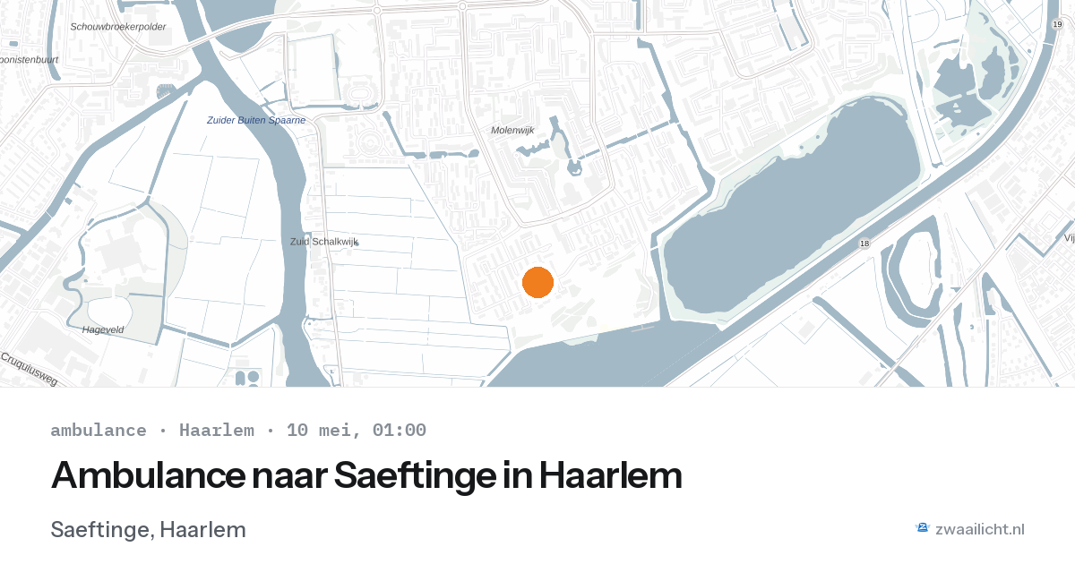 Ambulance naar Saeftinge in Haarlem — 9 mei 2026